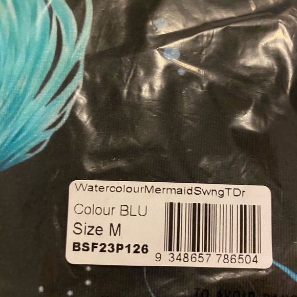 Blackmilk “WATERCOLOUR MERMAID SWING TEE DRESS” Size Medium M NWT Under the Sea - Picture 12 of 14